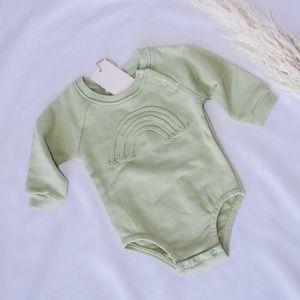 Embroidered Rainbow Sweater Romper